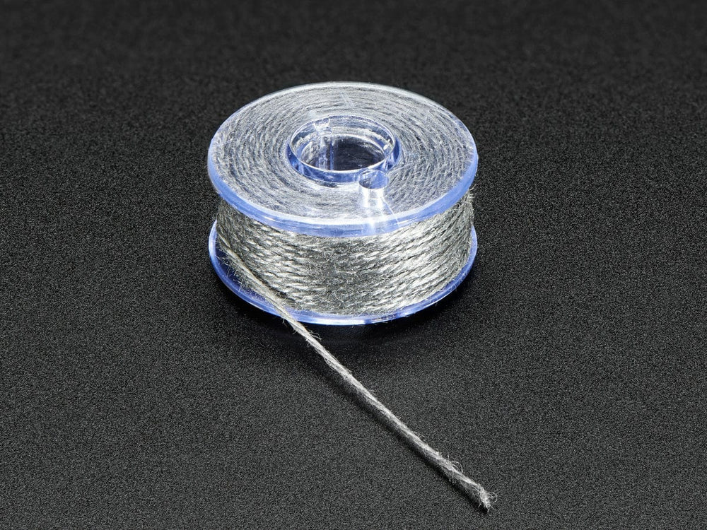 Stainless Thin Conductive Yarn / Thick Conductive Thread - 30 ft by The Pi Hut - The Pi Hut