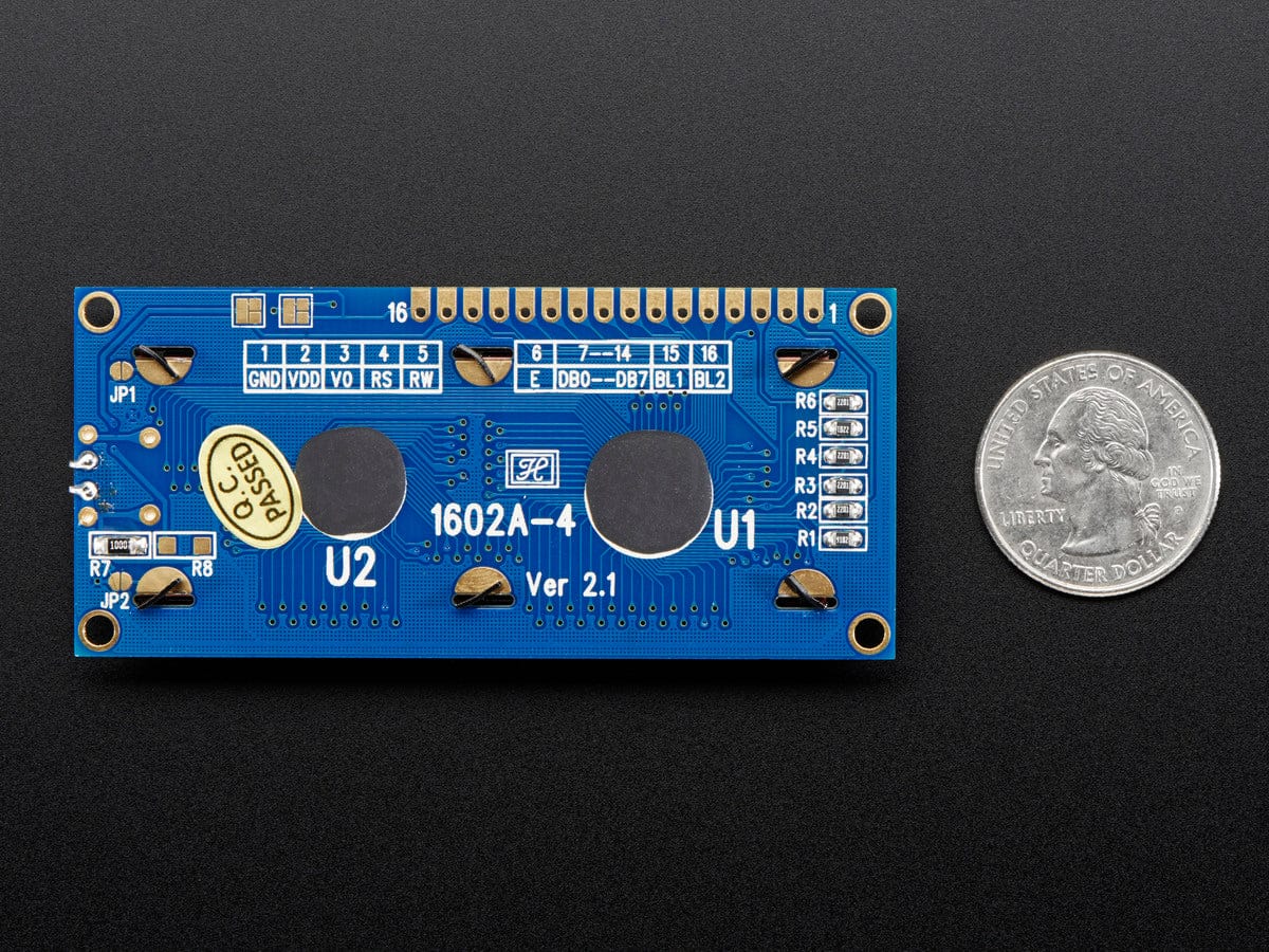 Standard LCD 16x2 + extras (white on blue) by The Pi Hut - The Pi Hut