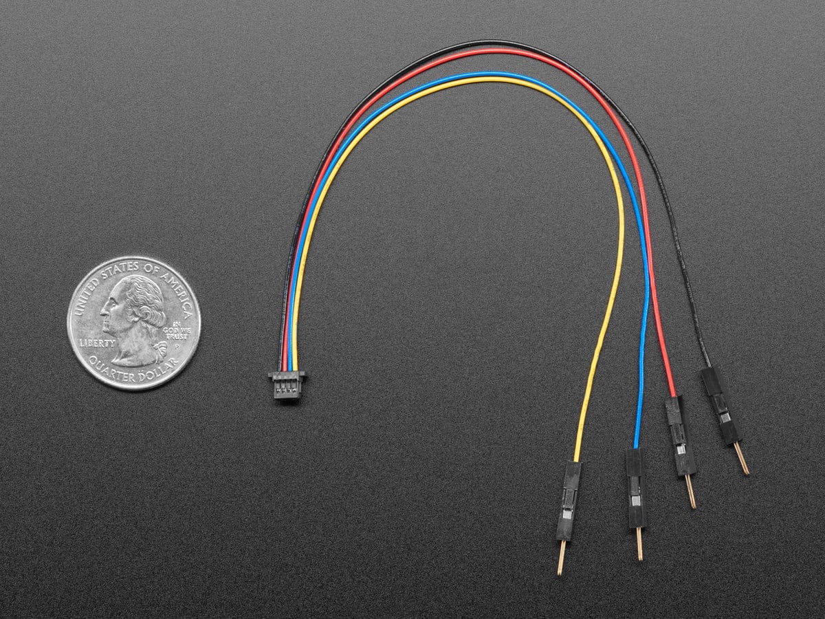STEMMA QT / Qwiic JST SH 4-pin to Premium Male Headers Cable (150mm Long) by The Pi Hut - The Pi Hut