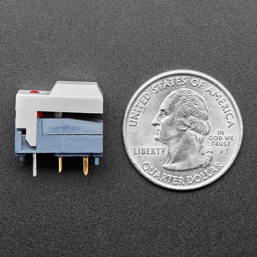 Step Switch with LED - Three Pack of Gray with Red LED (PB86-A1) by The Pi Hut - The Pi Hut