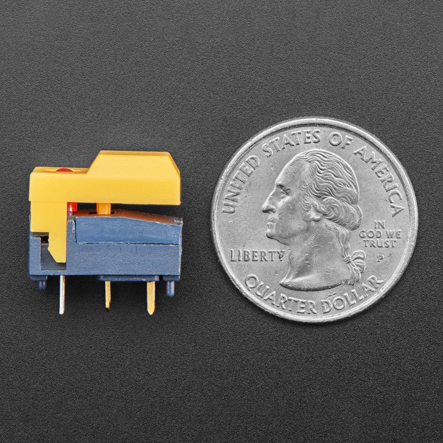 Step Switch with LED - Three Pack of Yellow with Red LED (PB86-A1) by The Pi Hut - The Pi Hut