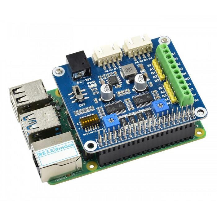 Stepper Motor HAT for Raspberry Pi by Waveshare - The Pi Hut