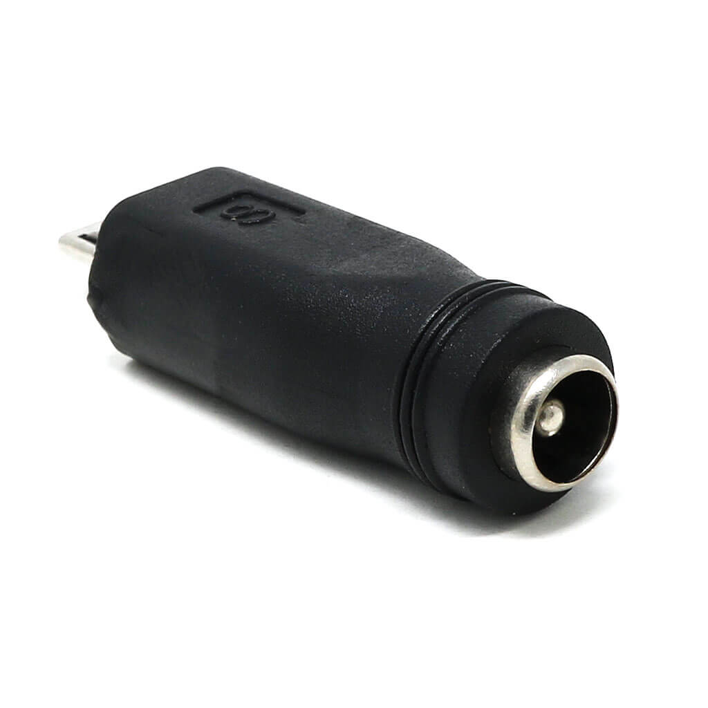 Straight Micro-USB to 2.1mm Barrel Jack Adapter by The Pi Hut - The Pi Hut