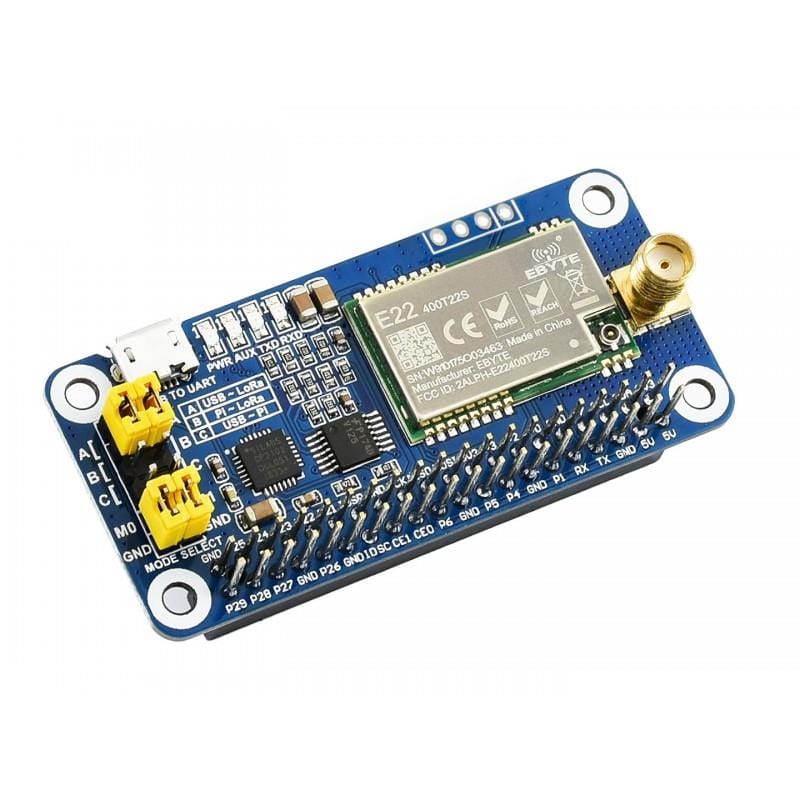 SX1268 LoRa HAT for Raspberry Pi (433MHz) by Waveshare - The Pi Hut