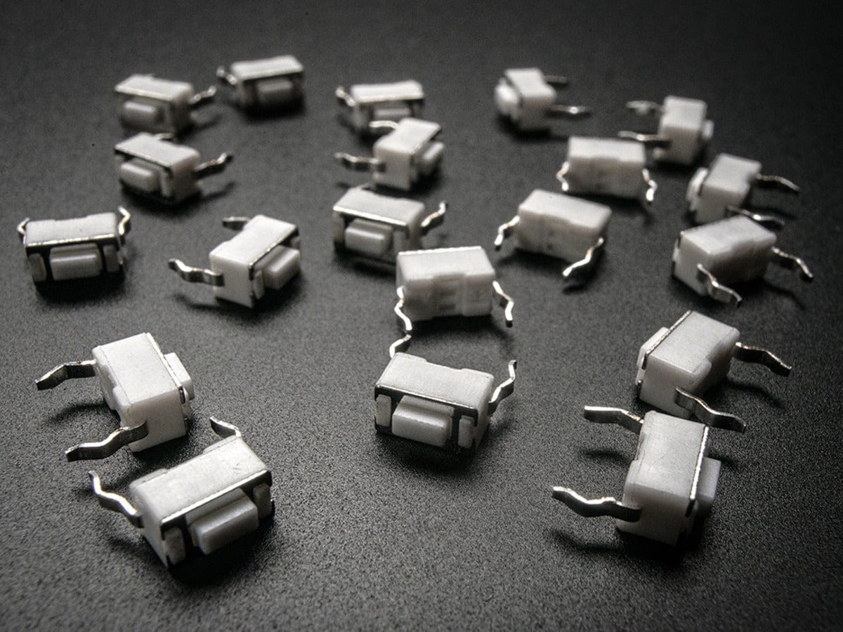 Tactile Switch Buttons (6mm slim) x 20 pack by The Pi Hut - The Pi Hut