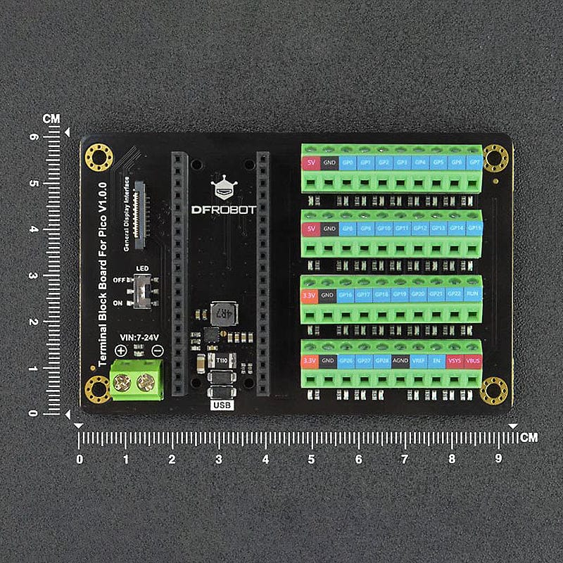 Terminal Block Board for Raspberry Pi Pico - The Pi Hut