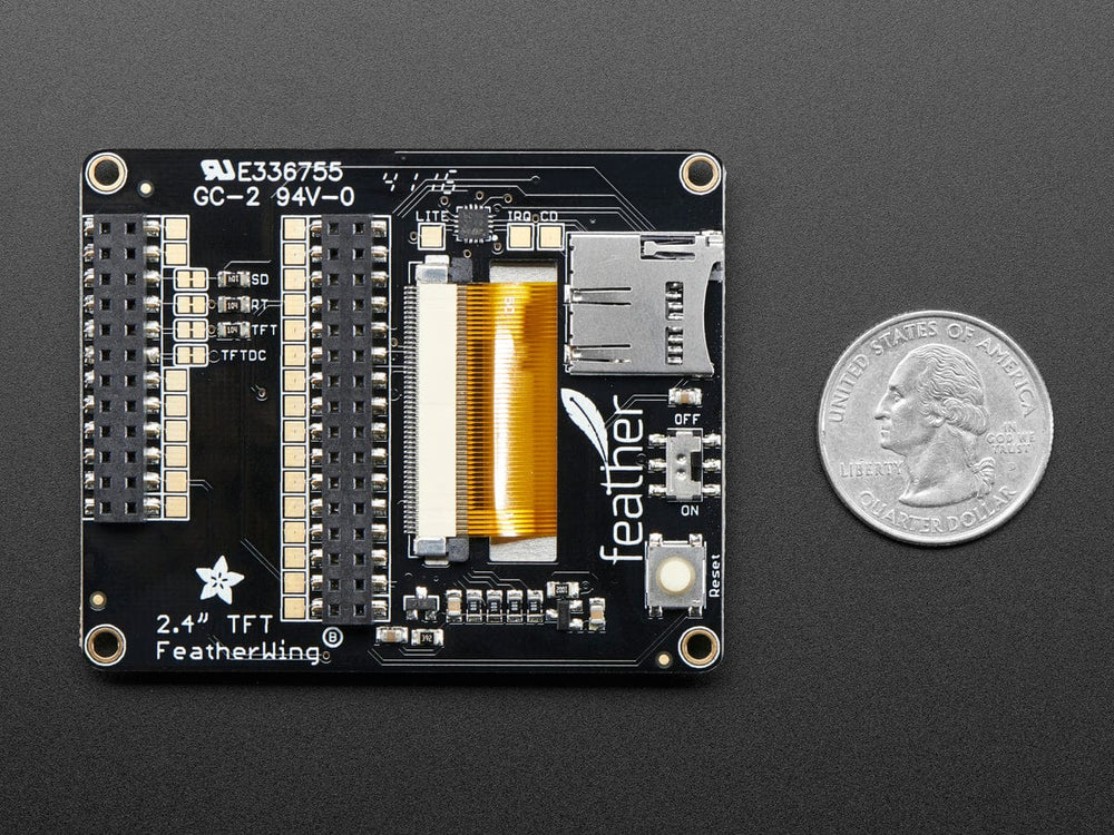 TFT FeatherWing - 2.4" 320x240 Touchscreen for all Feathers by Adafruit - The Pi Hut