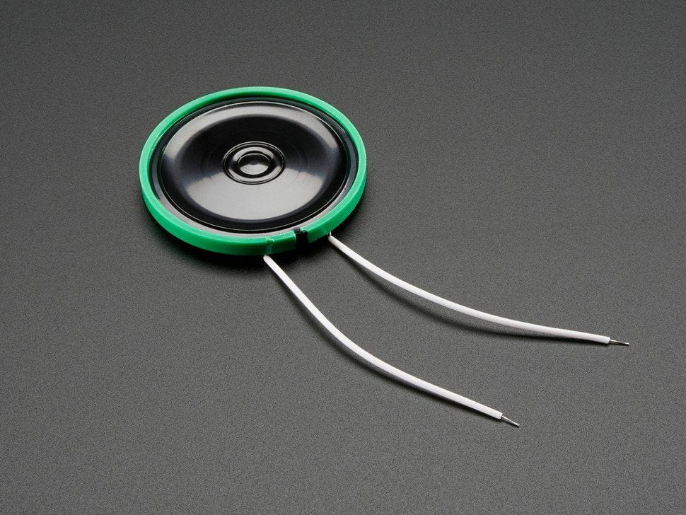 Thin Plastic Speaker w/Wires - 8 ohm 0.25W by The Pi Hut - The Pi Hut