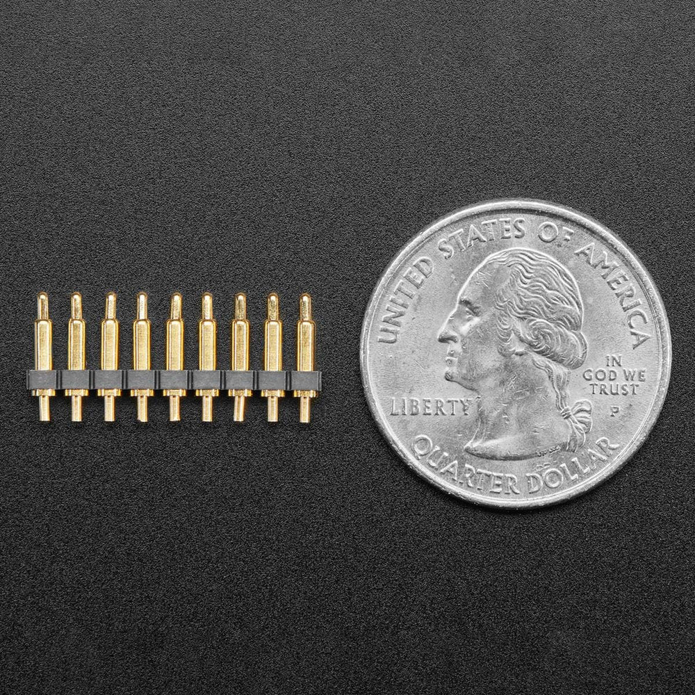 Through Hole Inline Pogo Pin Header - 9 Pins with 0.1" Spacing by The Pi Hut - The Pi Hut