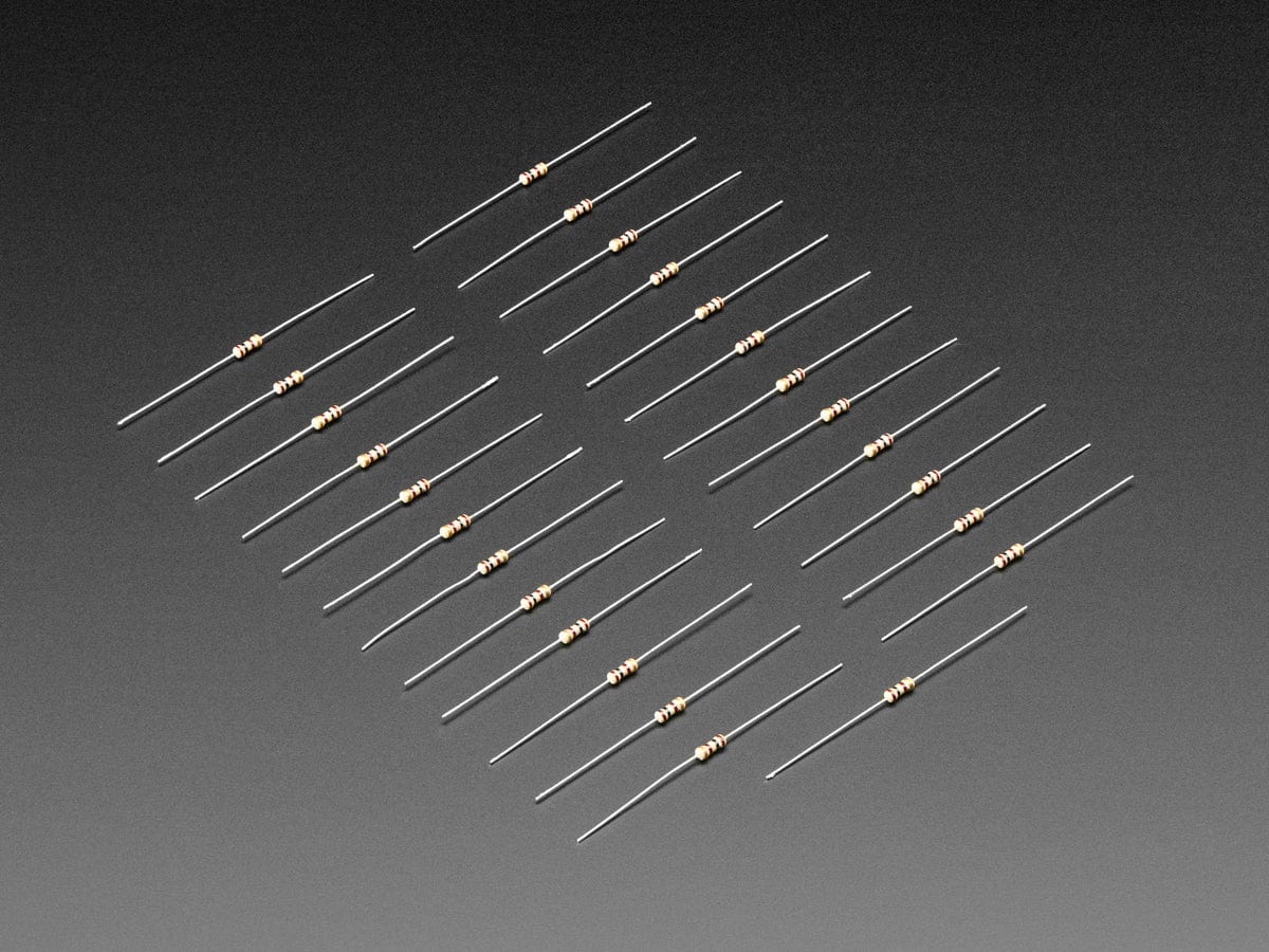 Through-Hole Resistors - 100 ohm 5% 1/4W - Pack of 25 by The Pi Hut - The Pi Hut