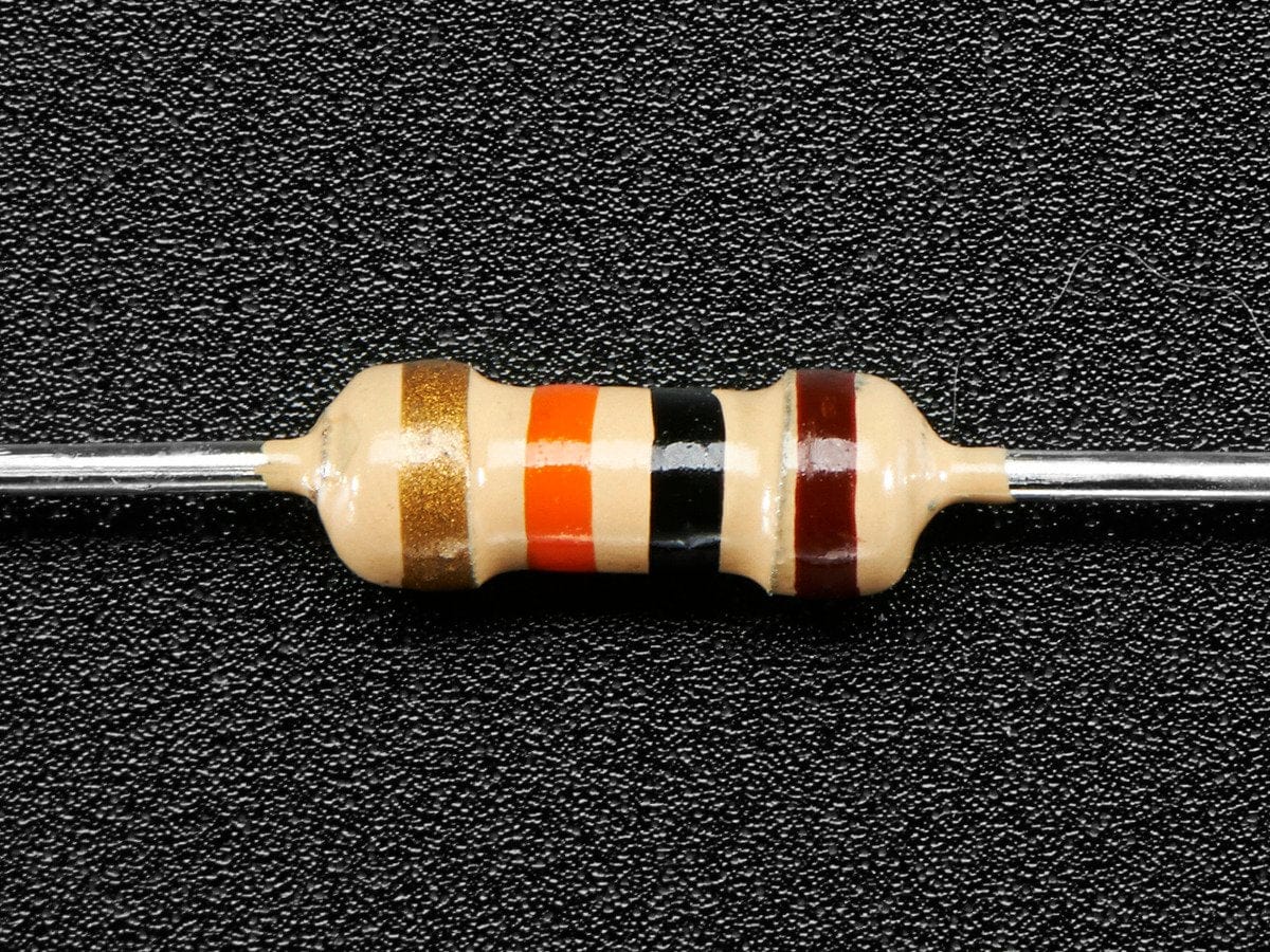 Through-Hole Resistors - 10K ohm 5% 1/4W - Pack of 25 by The Pi Hut - The Pi Hut