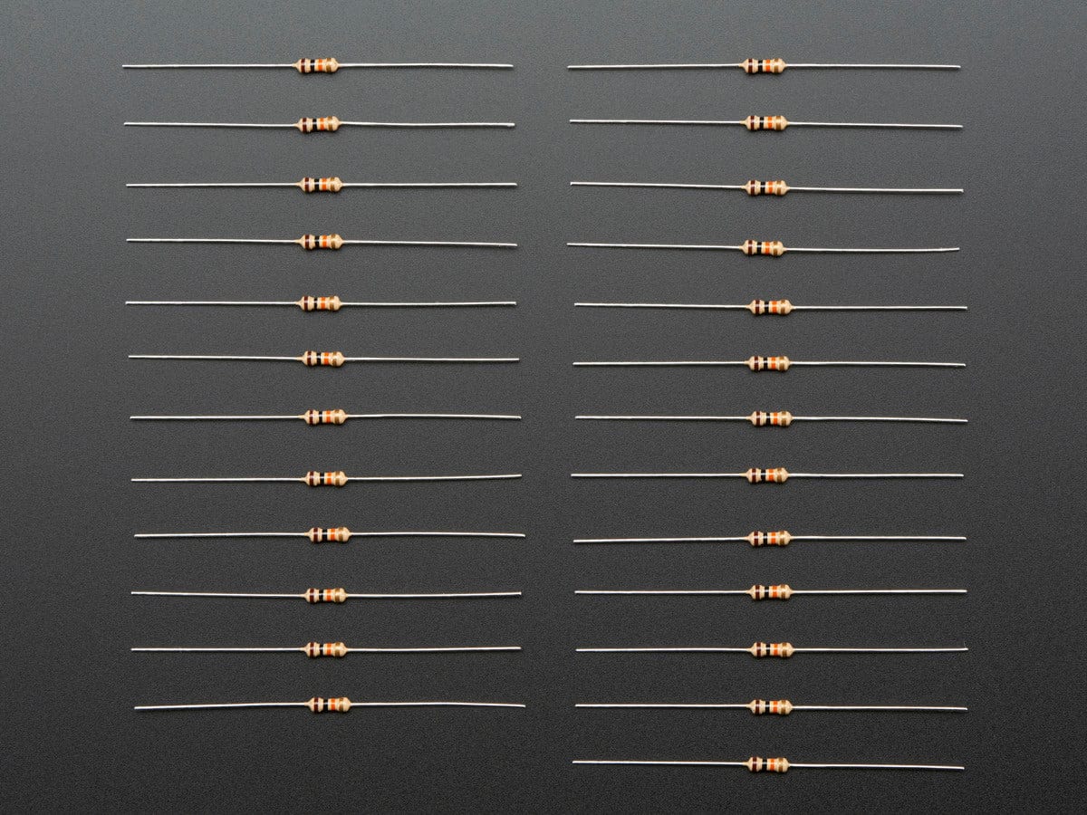 Through-Hole Resistors - 10K ohm 5% 1/4W - Pack of 25 by The Pi Hut - The Pi Hut