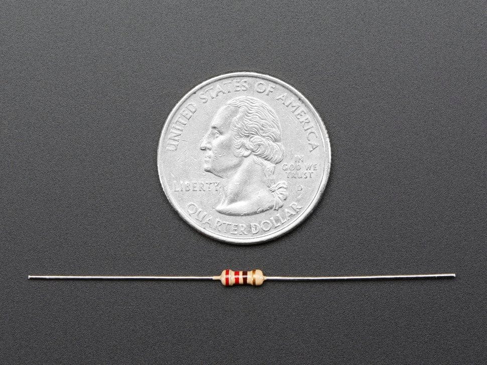 Through-Hole Resistors - 220 ohm 5% 1/4W - Pack of 25 by The Pi Hut - The Pi Hut