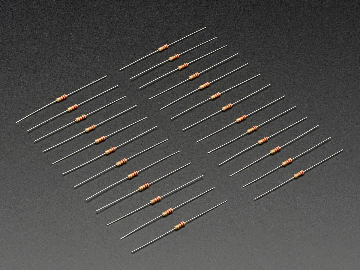 Through-Hole Resistors - 22K ohm 5% 1/4W - Pack of 25 by The Pi Hut - The Pi Hut