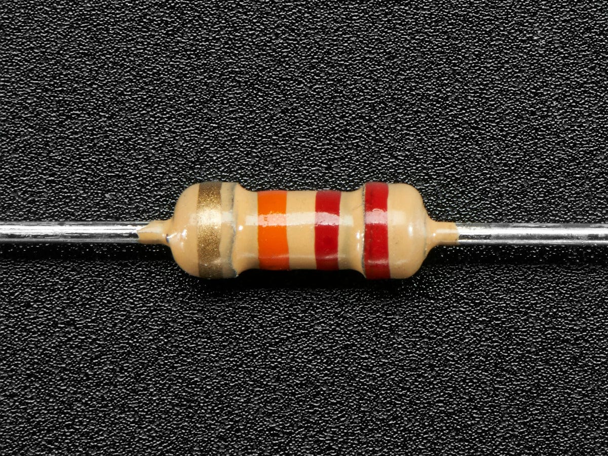 Through-Hole Resistors - 22K ohm 5% 1/4W - Pack of 25 by The Pi Hut - The Pi Hut