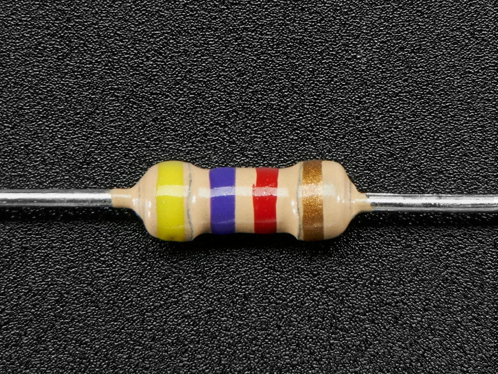 Through-Hole Resistors - 4.7K ohm 5% 1/4W - Pack of 25 by The Pi Hut - The Pi Hut