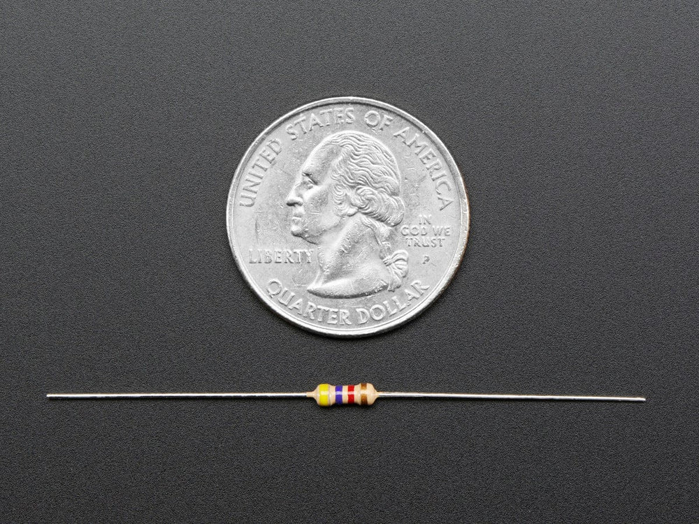 Through-Hole Resistors - 4.7K ohm 5% 1/4W - Pack of 25 by The Pi Hut - The Pi Hut