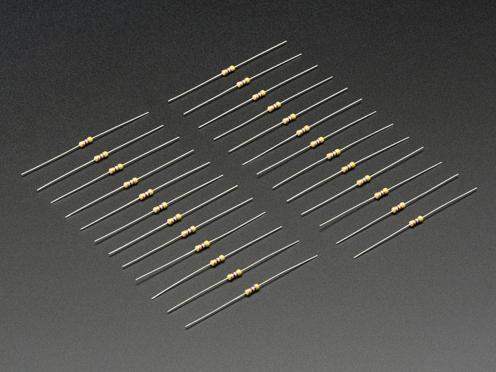 Through-Hole Resistors - 470 ohm 5% 1/4W - Pack of 25 by The Pi Hut - The Pi Hut