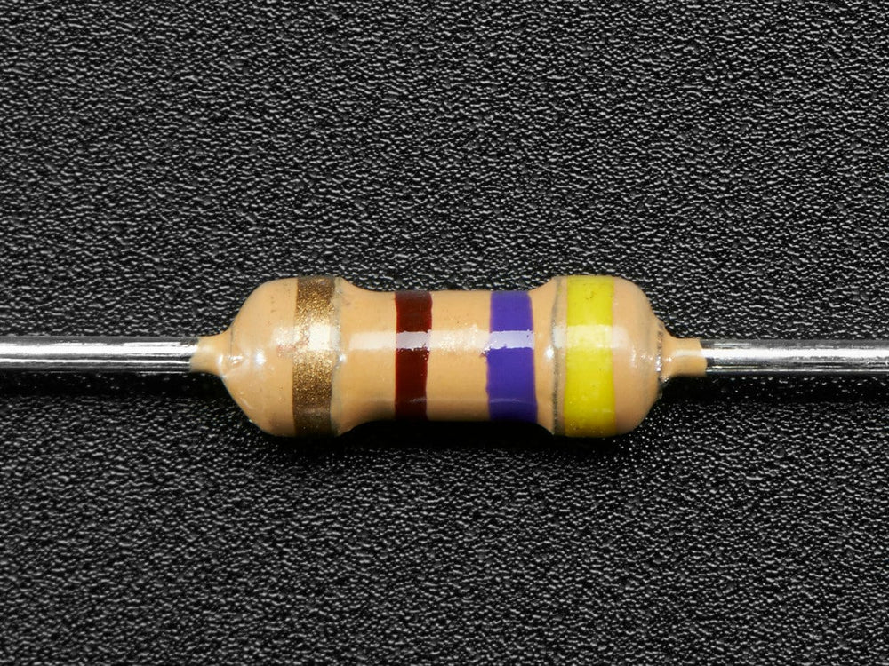 Through-Hole Resistors - 470 ohm 5% 1/4W - Pack of 25 by The Pi Hut - The Pi Hut