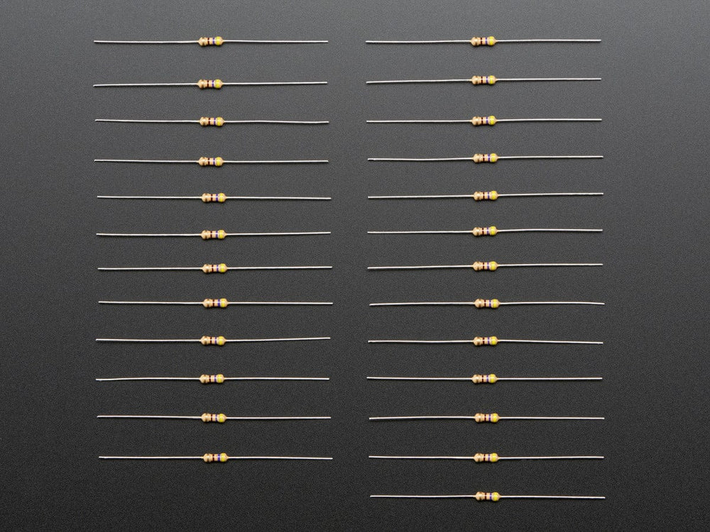 Through-Hole Resistors - 470 ohm 5% 1/4W - Pack of 25 by The Pi Hut - The Pi Hut
