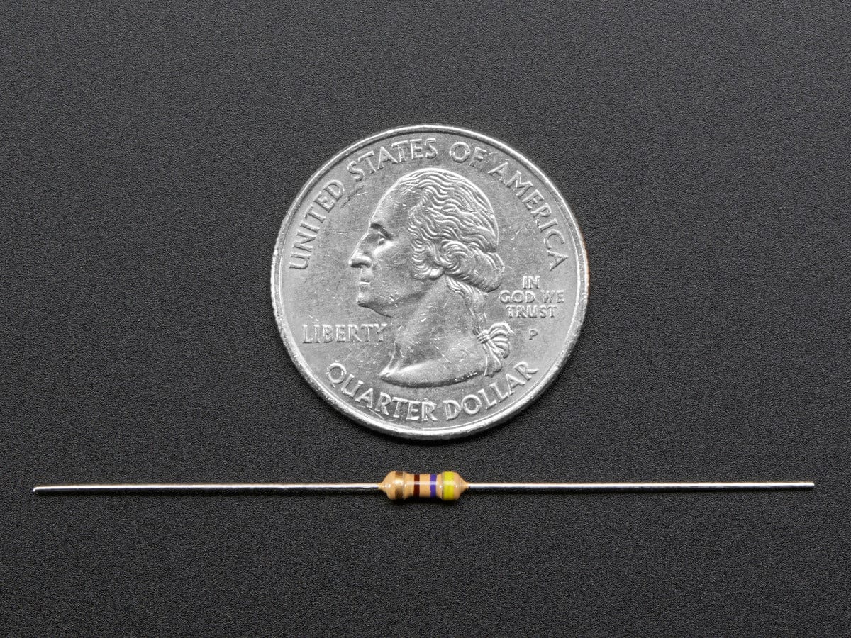 Through-Hole Resistors - 470 ohm 5% 1/4W - Pack of 25 by The Pi Hut - The Pi Hut