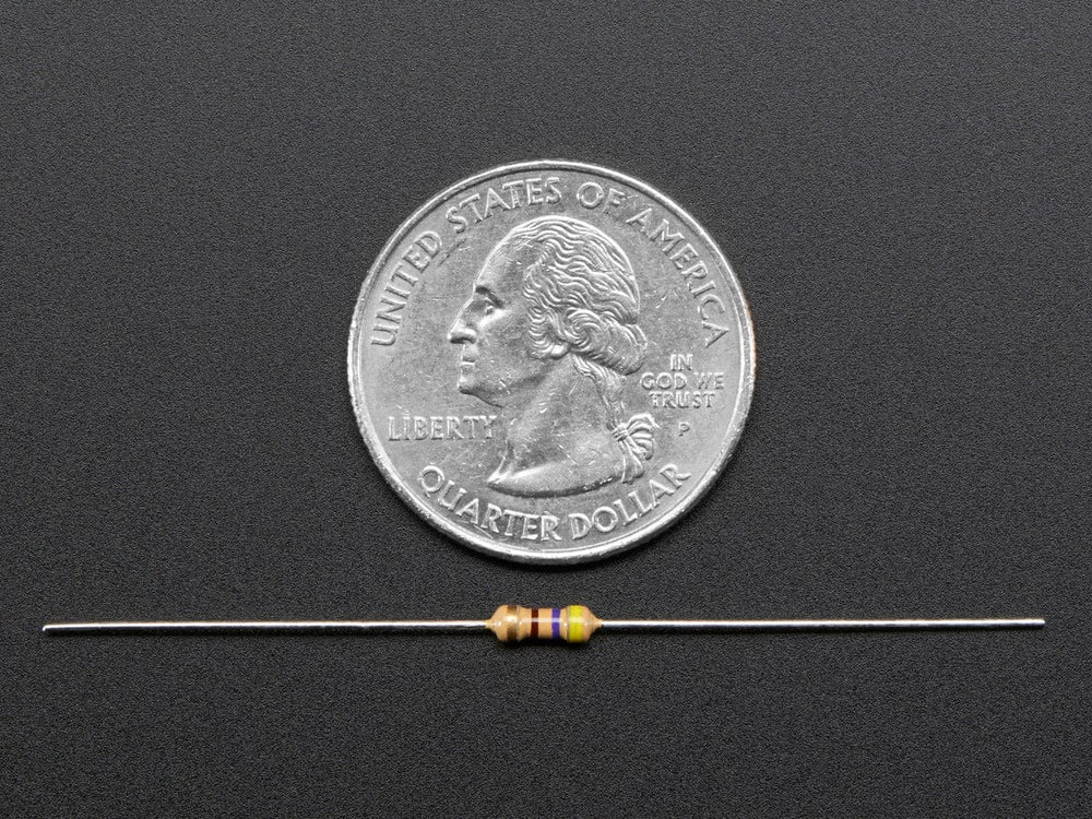 Through-Hole Resistors - 470 ohm 5% 1/4W - Pack of 25 by The Pi Hut - The Pi Hut
