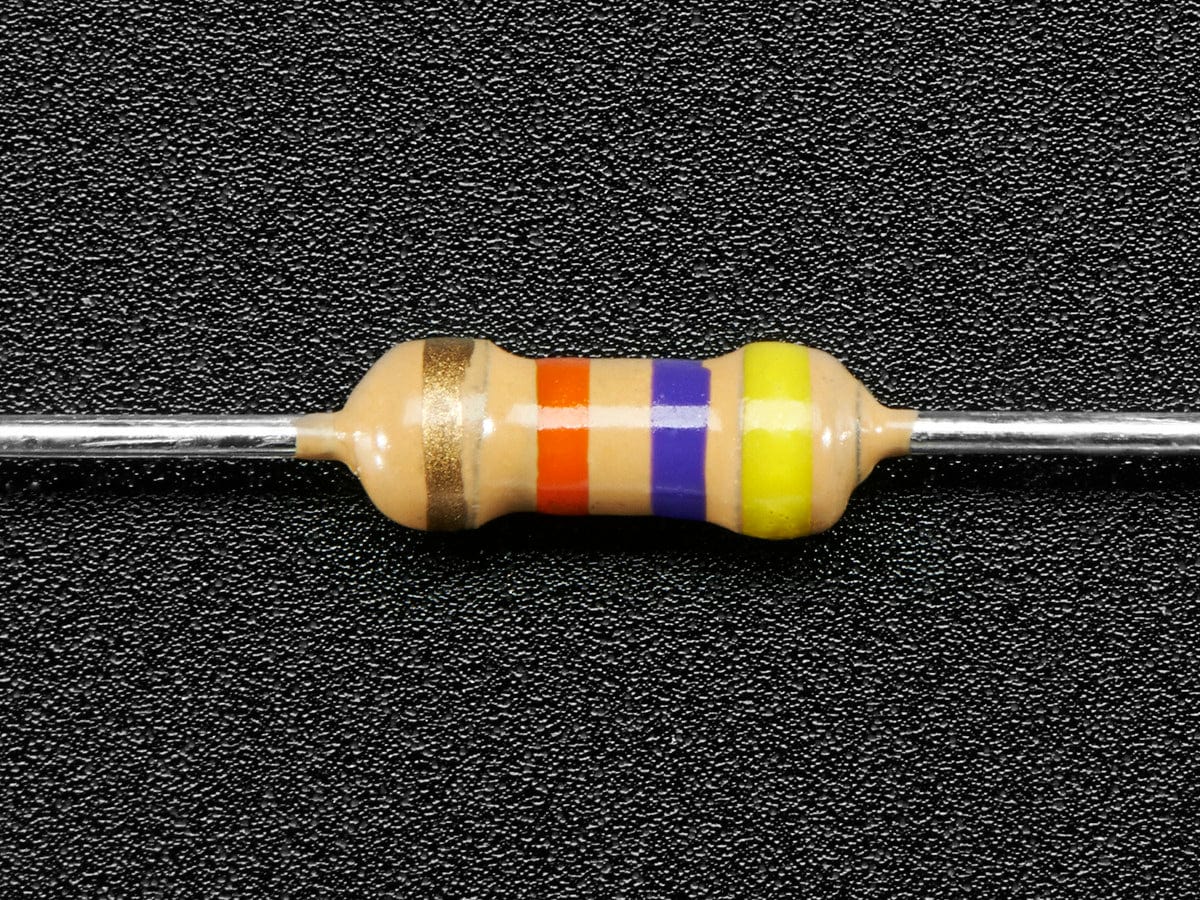 Through-Hole Resistors - 47K ohm 5% 1/4W - Pack of 25 by The Pi Hut - The Pi Hut