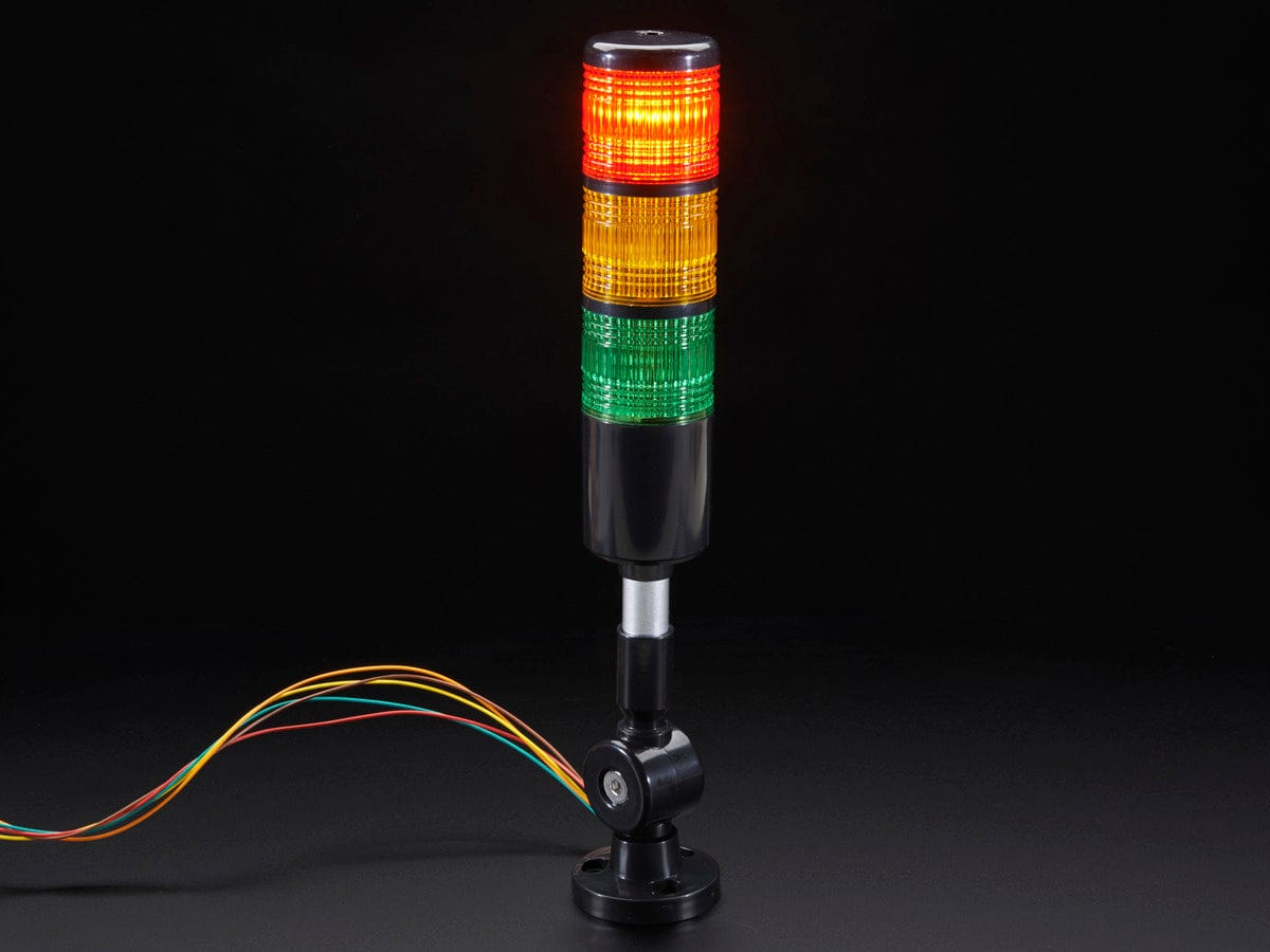 Tower Light - Red Yellow Green Alert Light with Buzzer - 12VDC by The Pi Hut - The Pi Hut