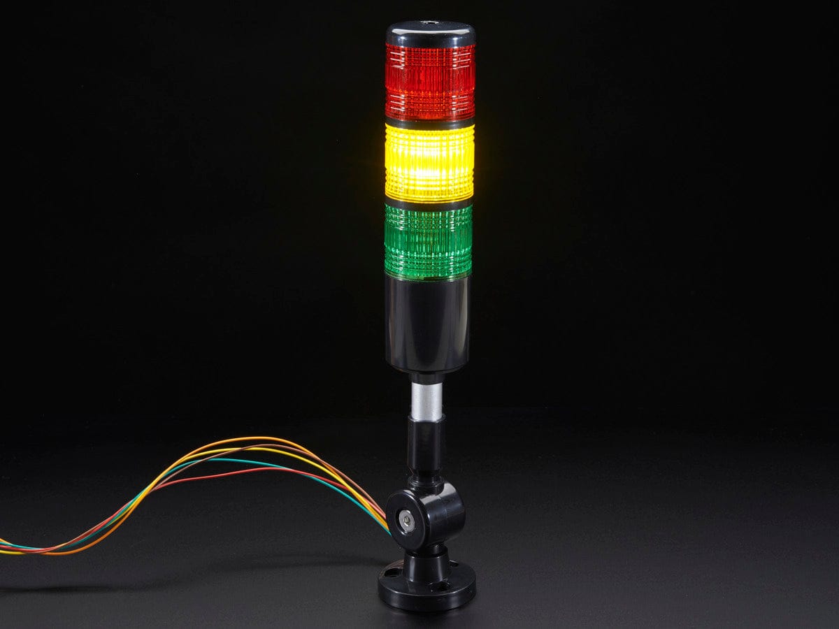 Tower Light - Red Yellow Green Alert Light with Buzzer - 12VDC by The Pi Hut - The Pi Hut