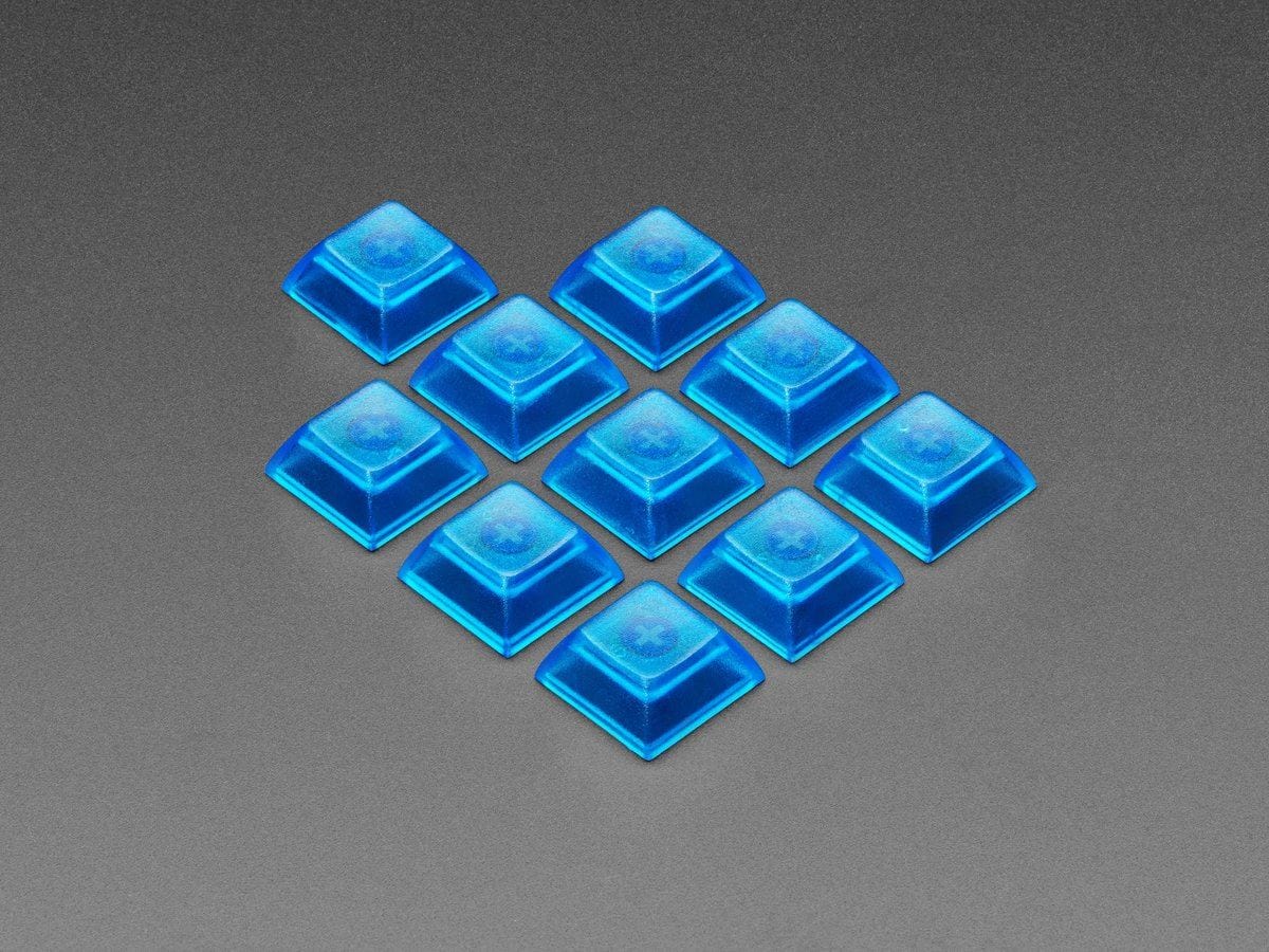 Translucent Blue DSA Keycaps for MX Compatible Switches (10 pack) by The Pi Hut - The Pi Hut