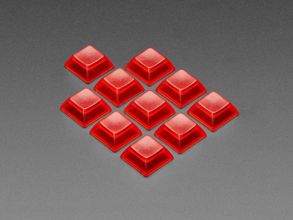 Translucent Red DSA Keycaps for MX Compatible Switches - 10 pack by The Pi Hut - The Pi Hut