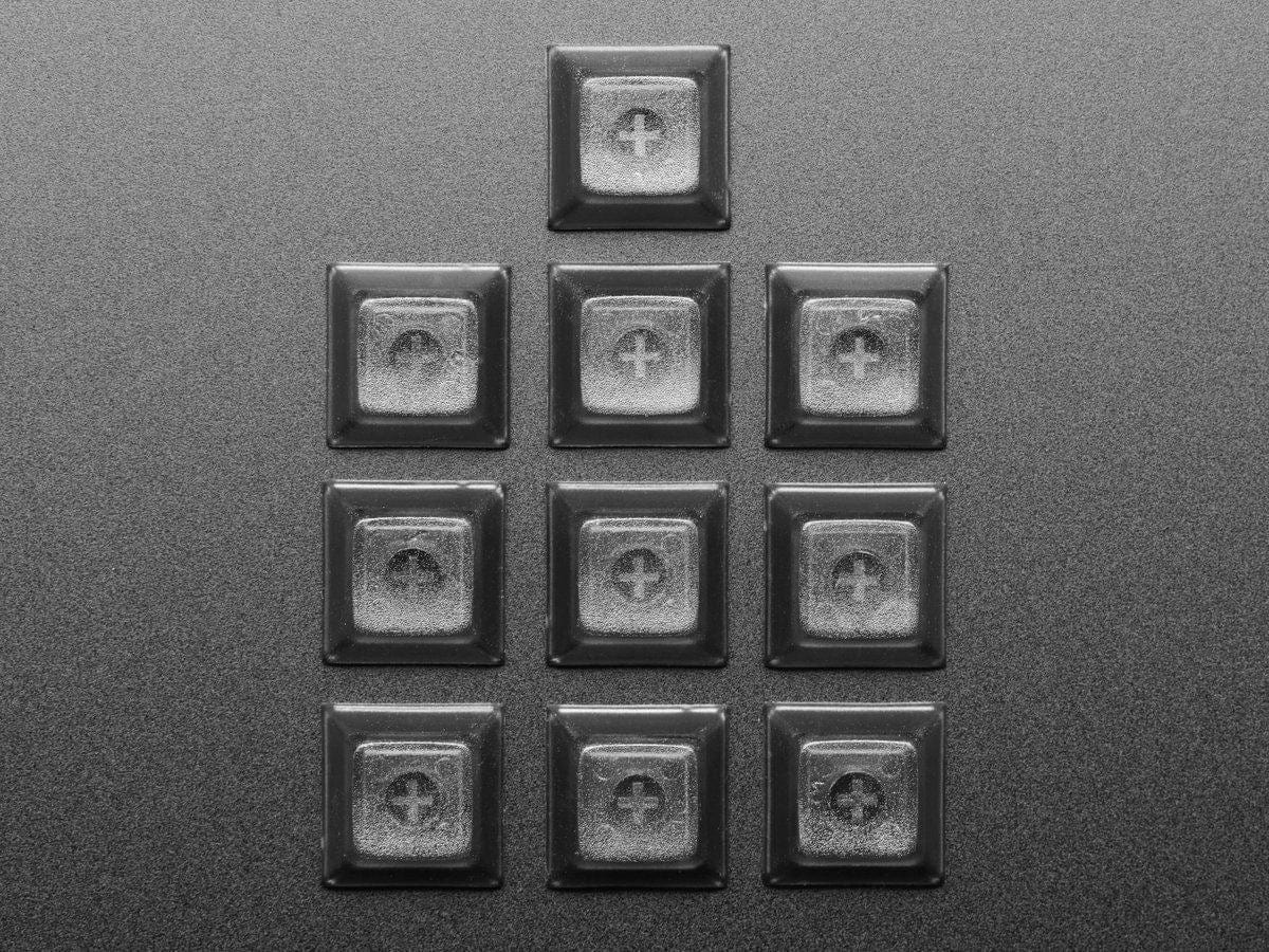 Translucent Smoke DSA Keycaps for MX Compatible Switches (10 pack) by The Pi Hut - The Pi Hut