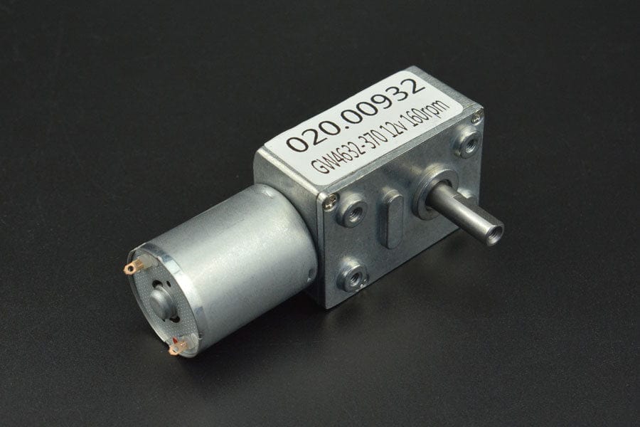 Turbo Metal Gear Worm Motor (12V 160RPM 2.2kg.cm) by The Pi Hut - The Pi Hut