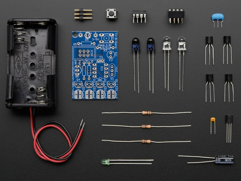TV-B-Gone Kit (Universal  v1.2) by Adafruit - The Pi Hut