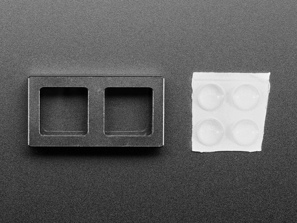 Two Key Black Aluminum Keypad Shell Enclosure (MX Compatible Switches) by The Pi Hut - The Pi Hut