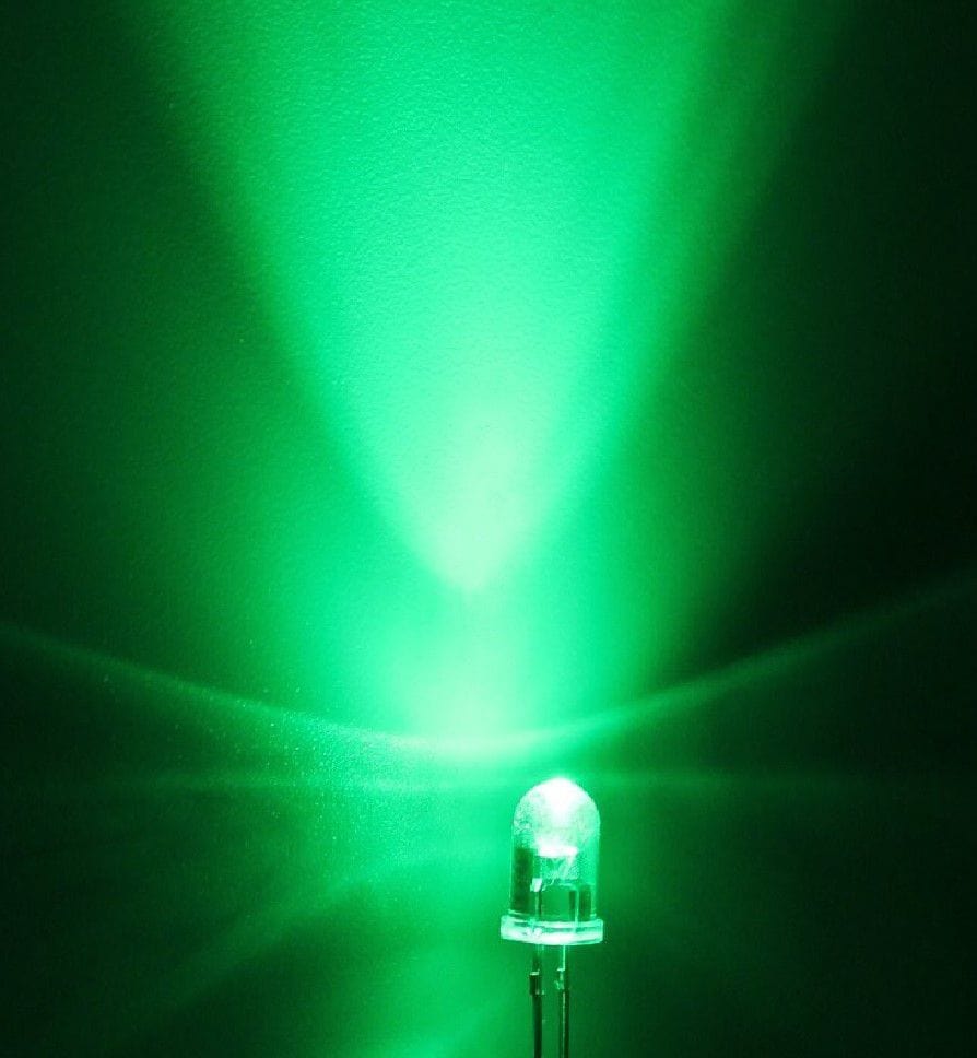 Ultra Bright LED 5mm - Green (10 Pack) by ModMyPi - The Pi Hut