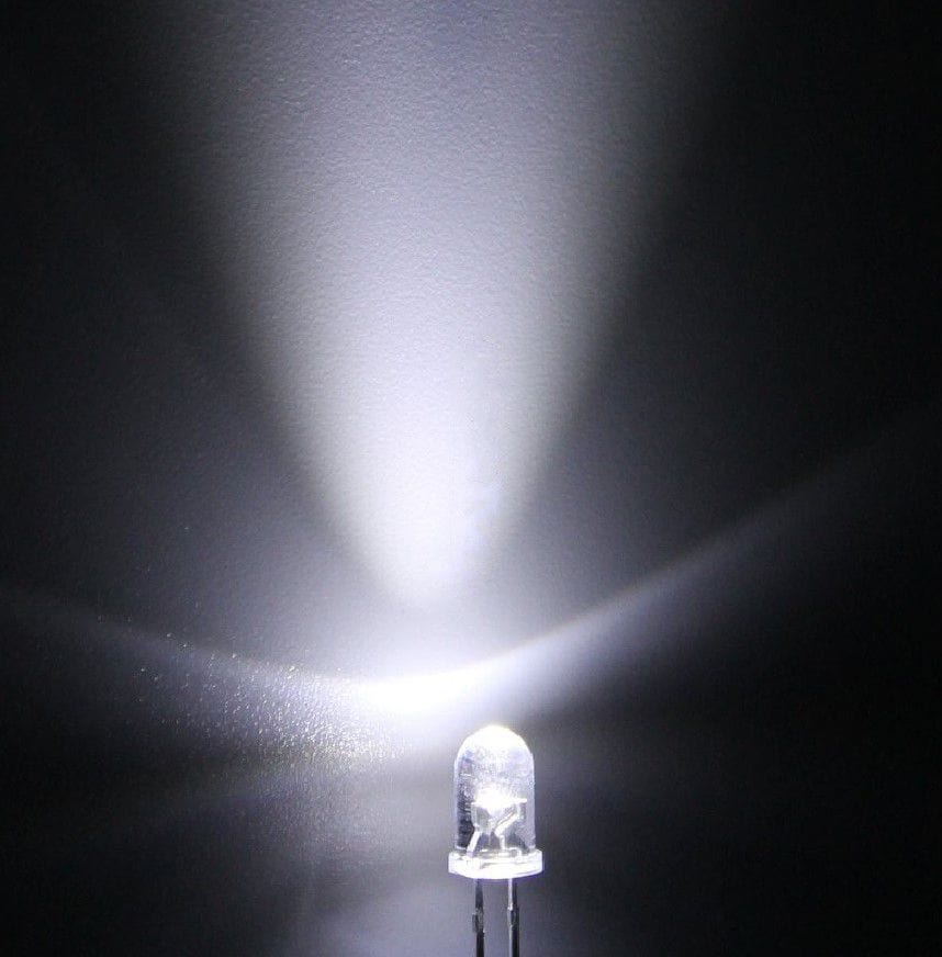 Ultra Bright LED 5mm - White (10 Pack) by ModMyPi - The Pi Hut