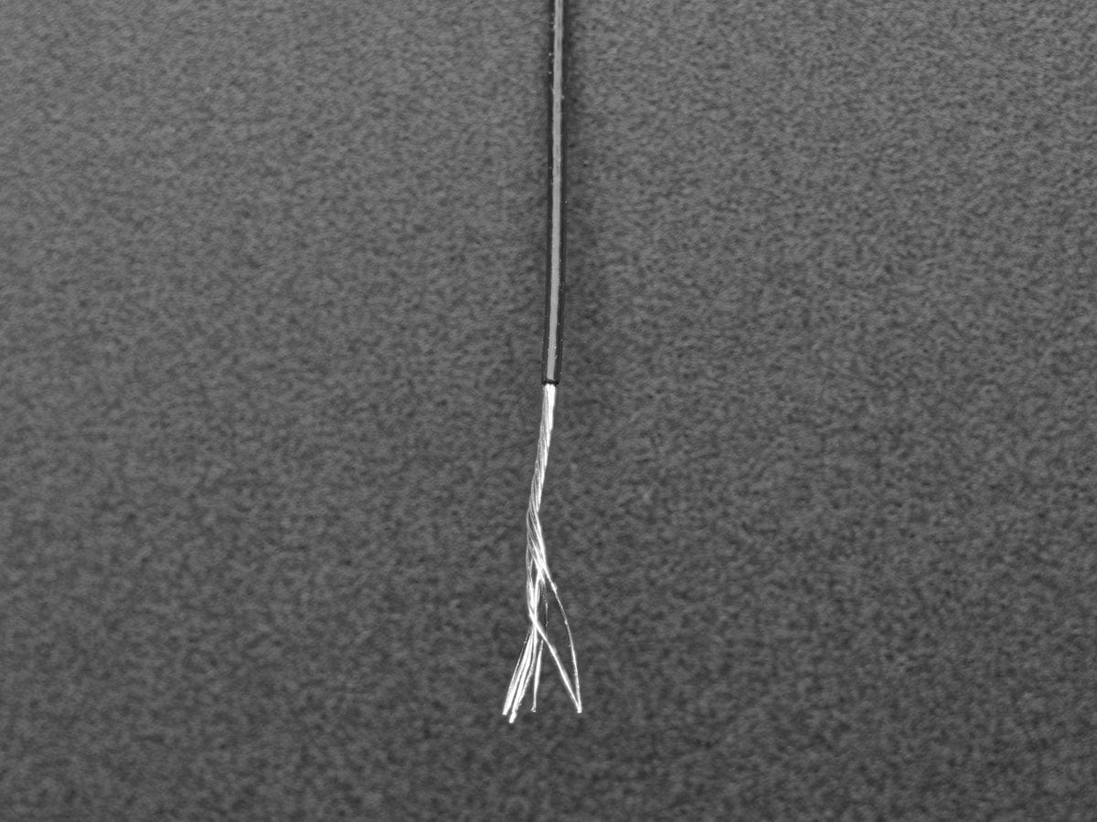 Ultra-Fine Stranded Wire Spool - 10 meters - 30AWG - Black by The Pi Hut - The Pi Hut