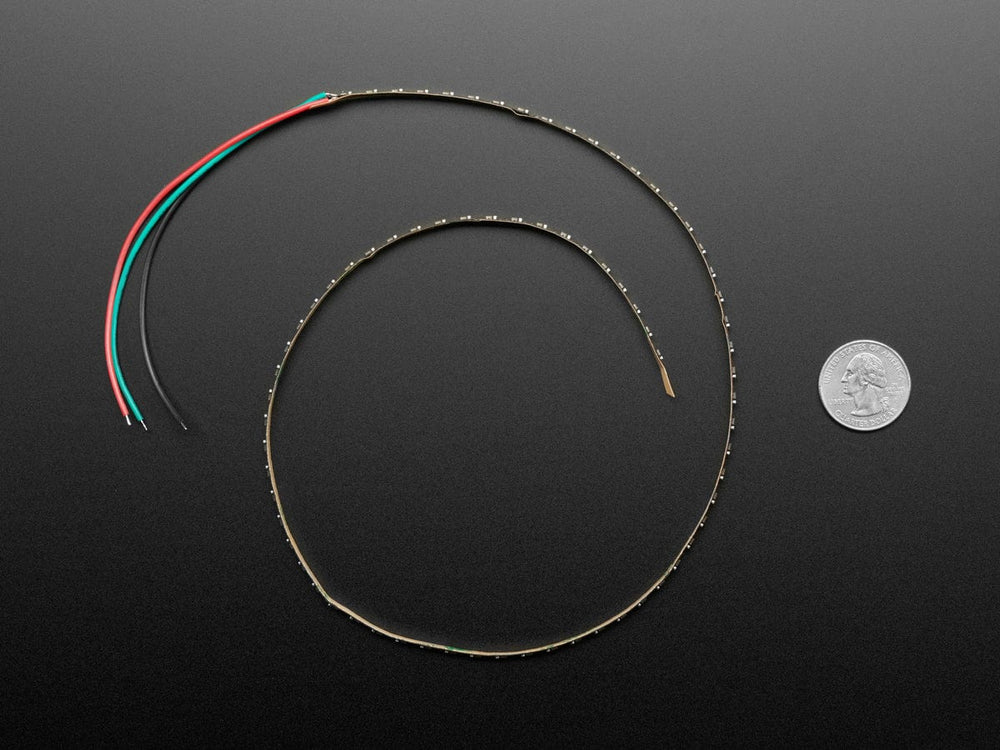 Ultra Skinny NeoPixel 1515 LED Strip 4mm wide (0.5 meter long - 75 LEDs) by Adafruit - The Pi Hut