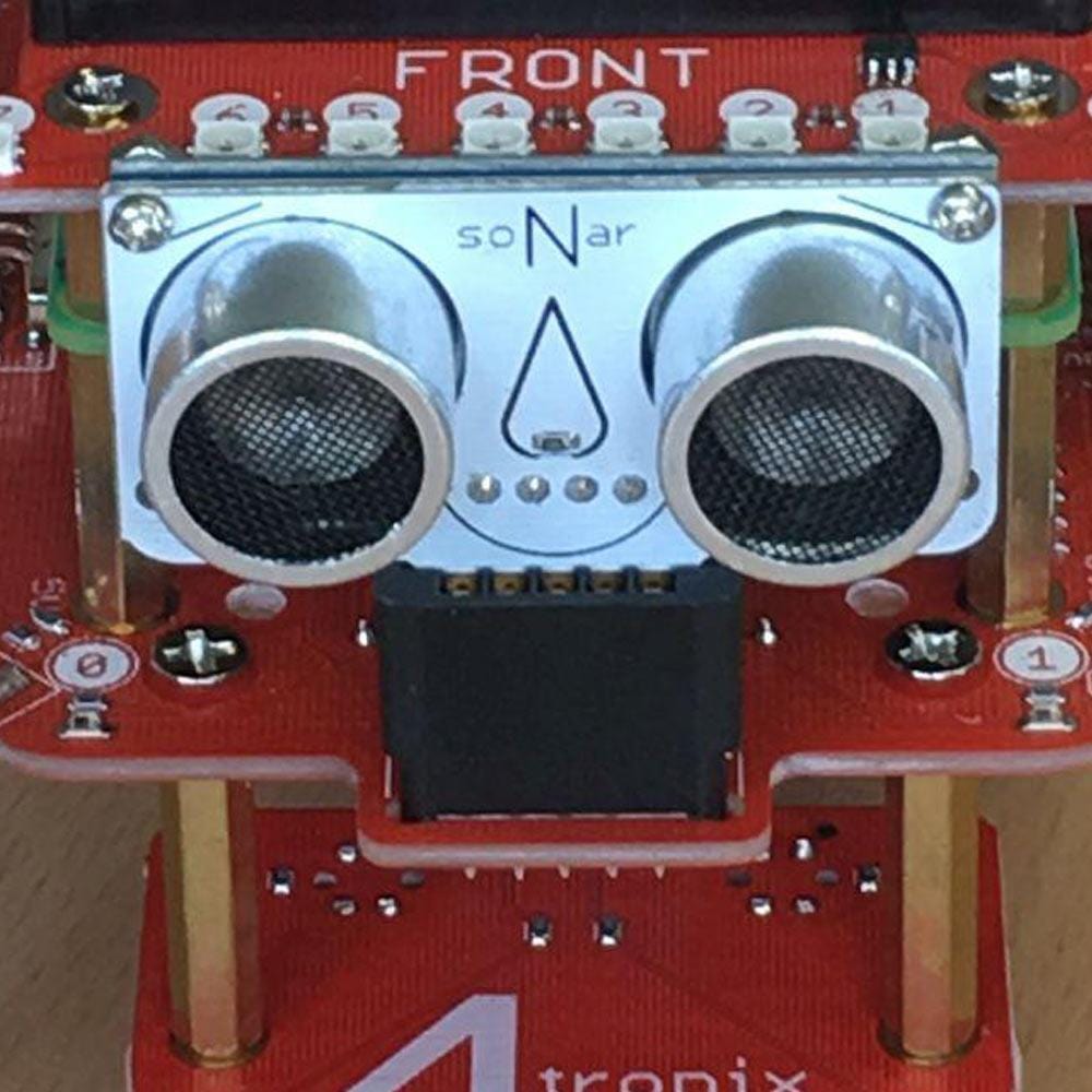 Ultrasonic Distance Sensor Breakout by 4tronix - The Pi Hut