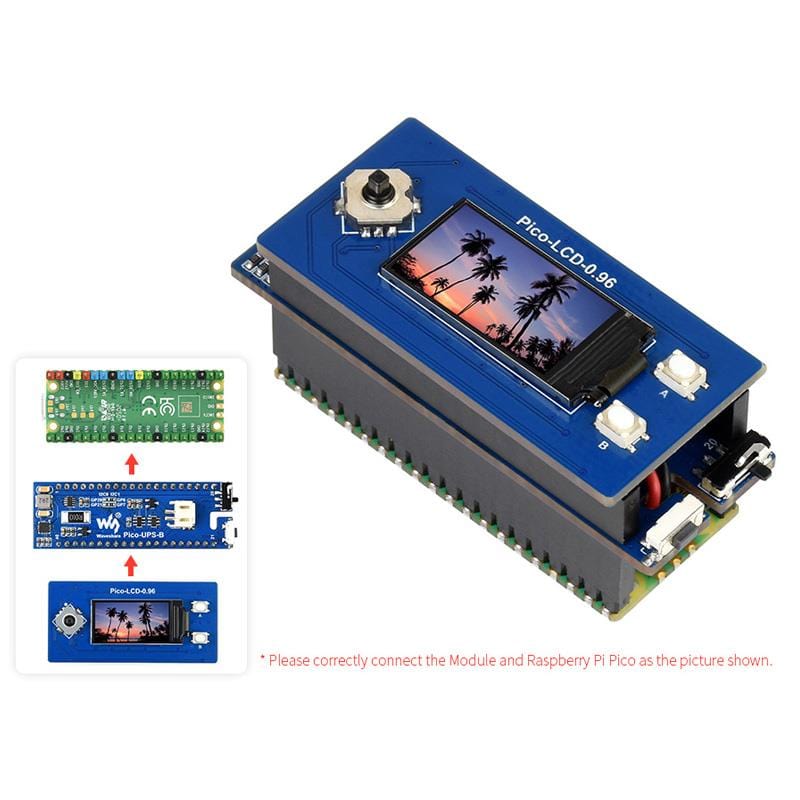 UPS Module for Raspberry Pi Pico with 600mAh LiPo Battery by Waveshare - The Pi Hut