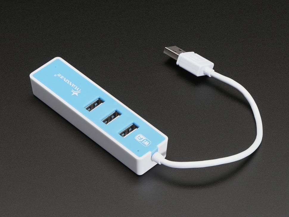 USB 2.0 WiFi Hub with 3 USB Ports by The Pi Hut - The Pi Hut