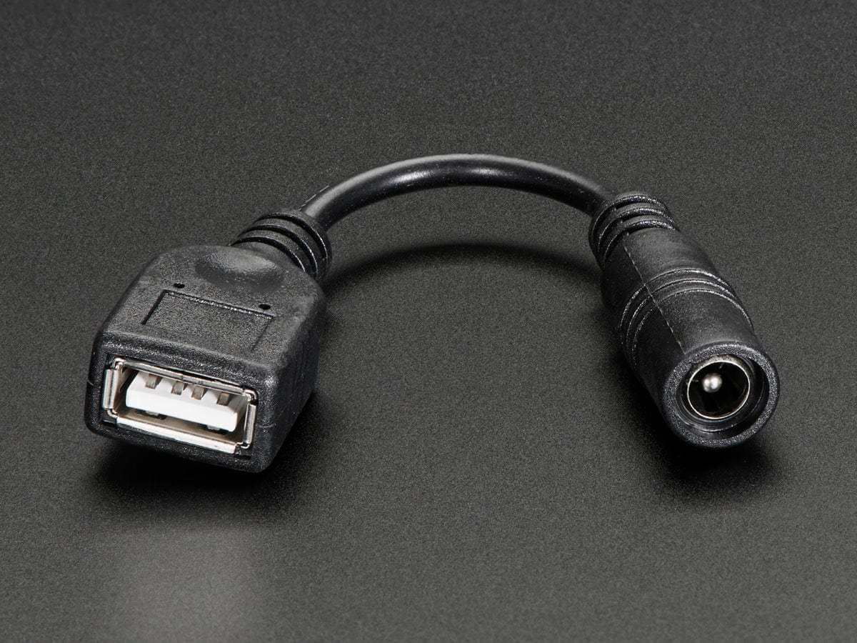 USB A Jack to 5.5/2.1mm jack adapter by The Pi Hut - The Pi Hut