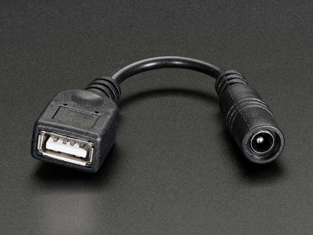 USB A Jack to 5.5/2.1mm jack adapter by The Pi Hut - The Pi Hut