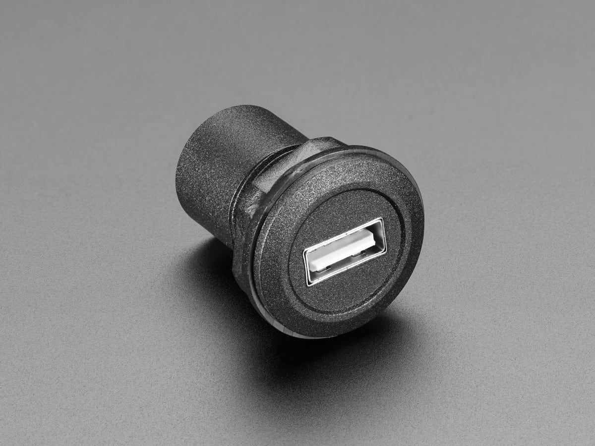 USB-A Jack to Micro-USB Jack Round Panel Mount Adapter by The Pi Hut - The Pi Hut