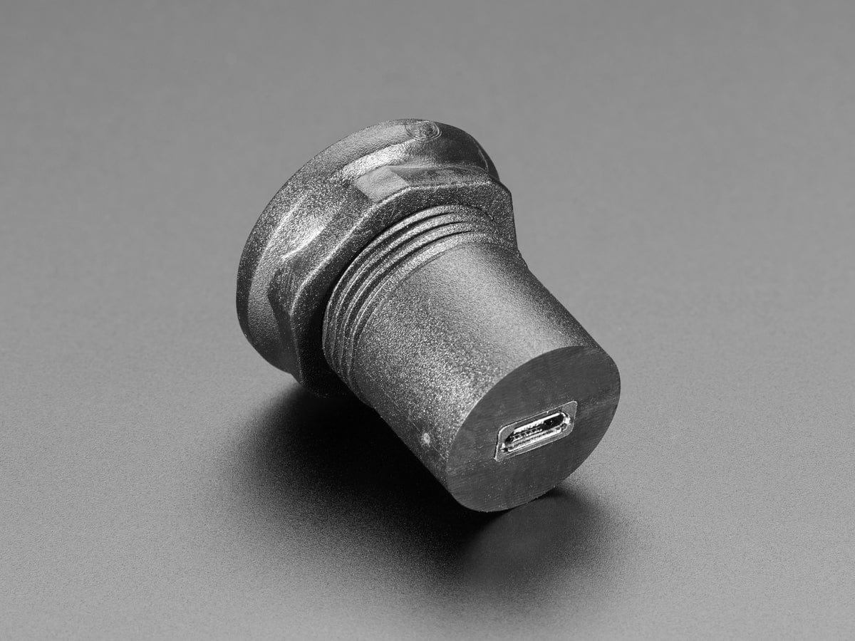 USB-A Jack to Micro-USB Jack Round Panel Mount Adapter by The Pi Hut - The Pi Hut