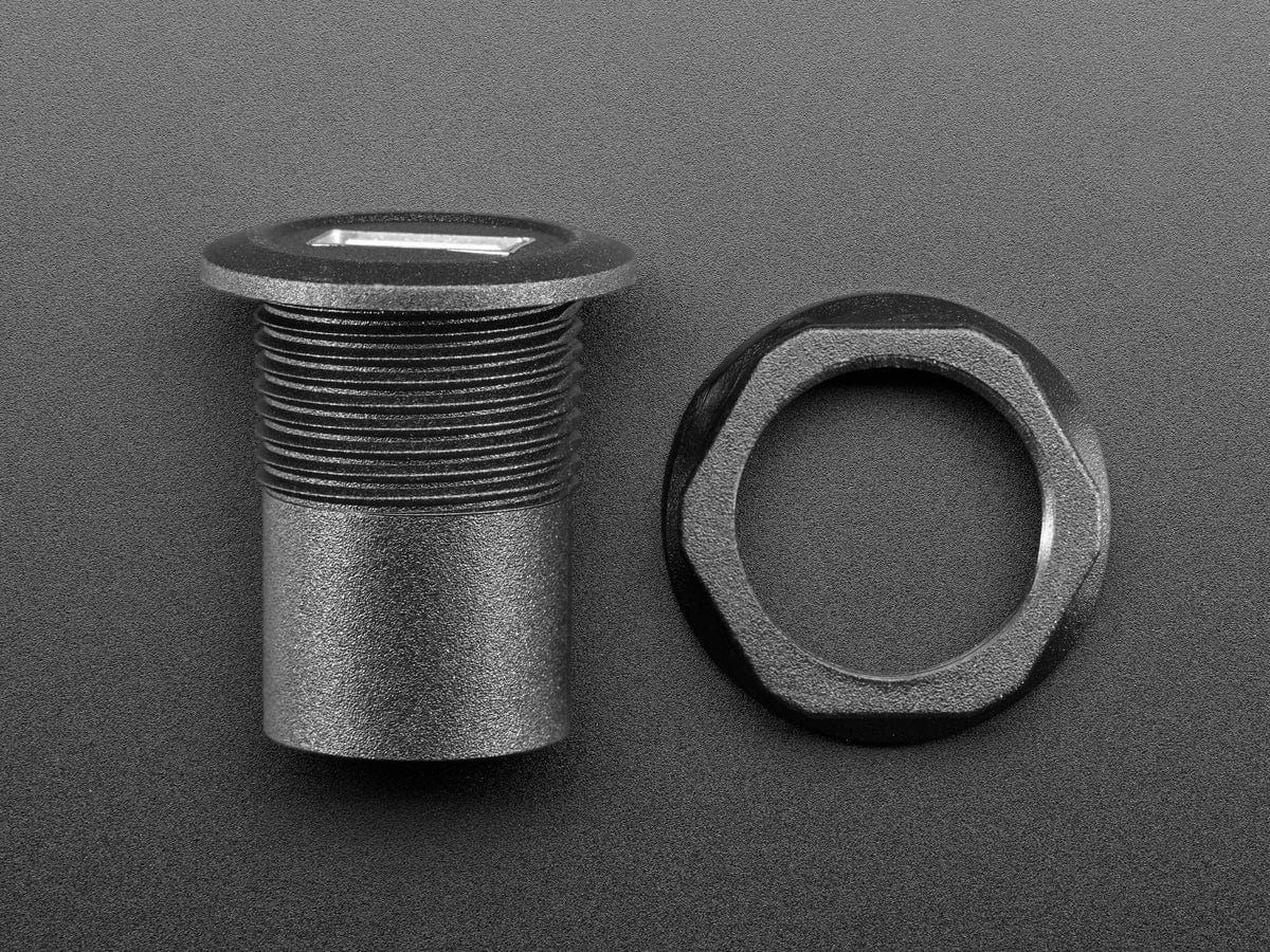 USB-A Jack to Micro-USB Jack Round Panel Mount Adapter by The Pi Hut - The Pi Hut