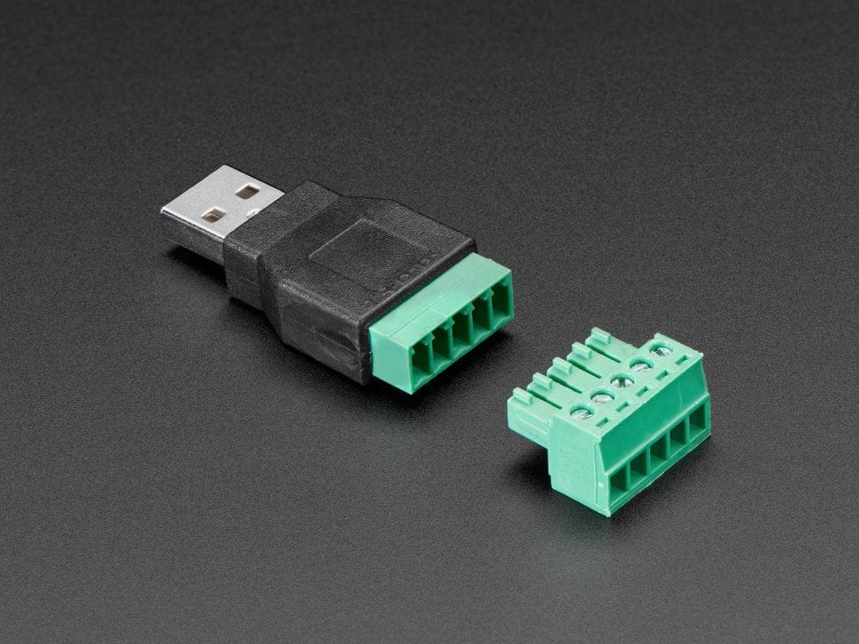 USB-A Male Plug to 5-pin Terminal Block by The Pi Hut - The Pi Hut