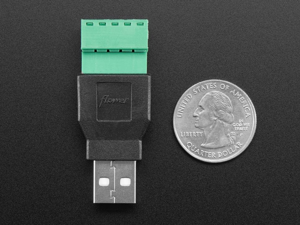 USB-A Male Plug to 5-pin Terminal Block by The Pi Hut - The Pi Hut