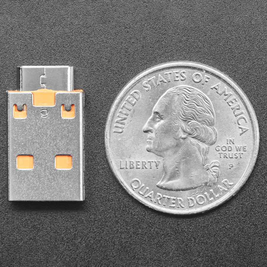 USB A Plug to USB C Jack Microadapter by The Pi Hut - The Pi Hut